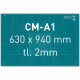 Zelená podložka CM-A1, 630 x 940 x 2mm
